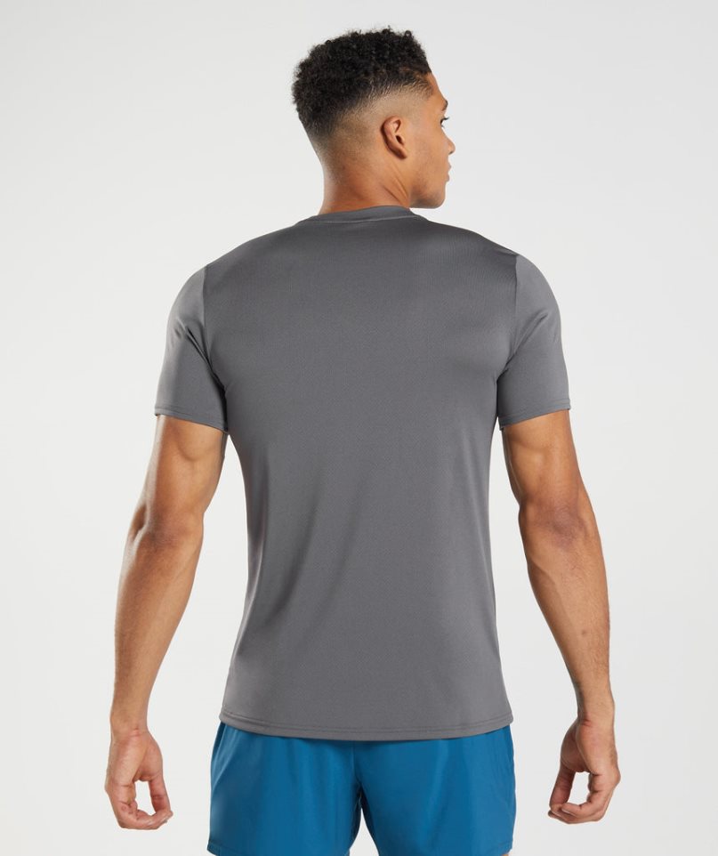 Men's Gymshark Arrival T-Shirts Grey | CA 18A703